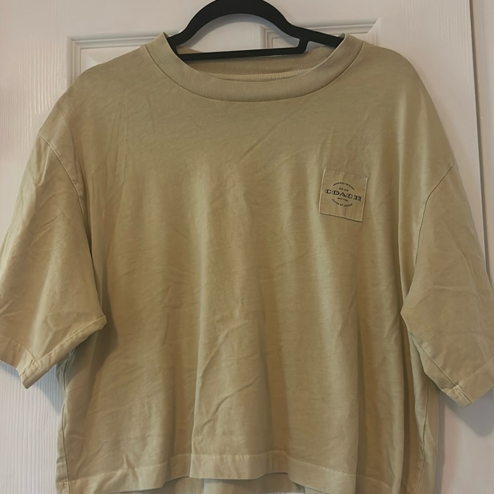 Coach logo cotton t shirt
